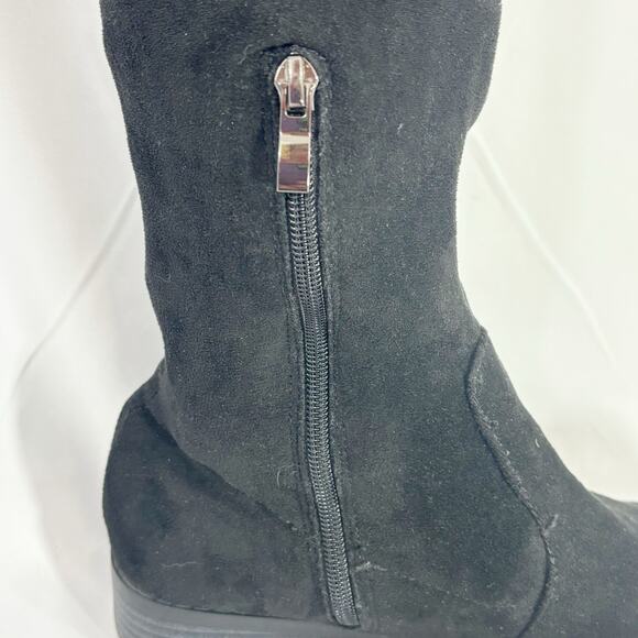 Catherine Malandrino Morcha Over The Knee Boots Womens Size 10 Black Faux Suede - Picture 3 of 9